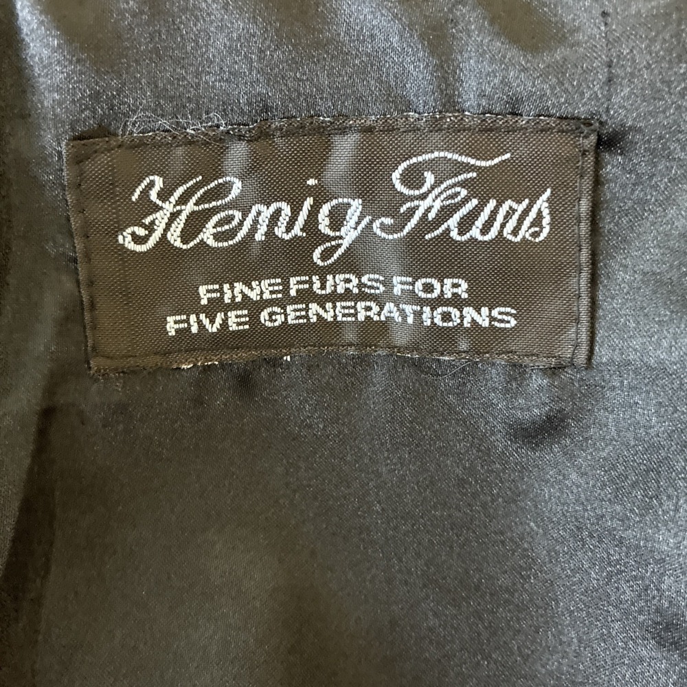 Henig Furs "Fine Furs for 5 Generations" Wool Poncho Rabbit Fur Collar Old Money - Picture 11 of 16